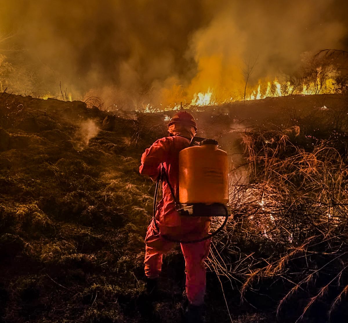 El siniestro fue atendido en el caserío La Tenería, cantón San José, donde se logró detener el avance del fuego.